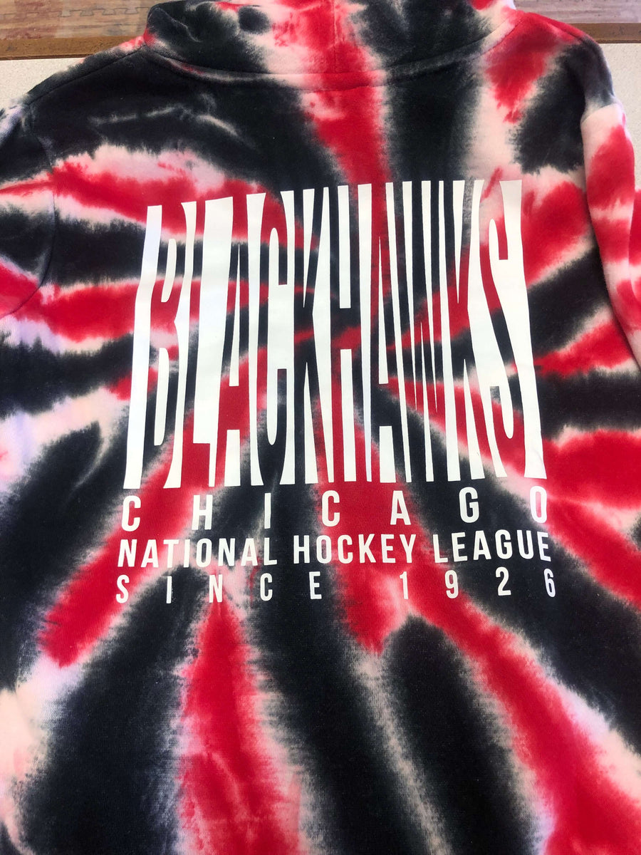  Calhoun NHL Surf & Skate Limited Edition Chicago Blackhawks  Spiral Tie Dye Hoodie (Small) : Sports & Outdoors