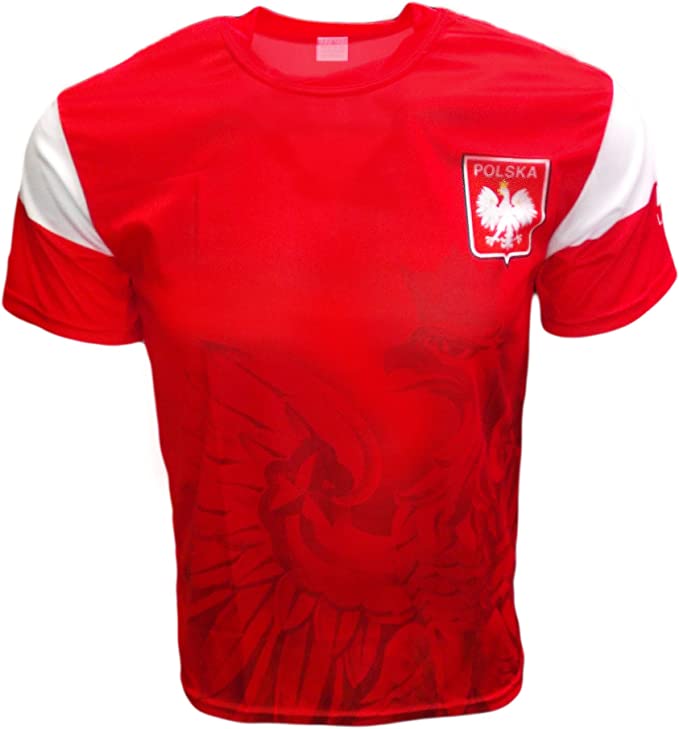 finekeys New Poland Home Soccer Jersey World Cup 2022 Men Adult Lewandowski #9 S / Lewandowski #9