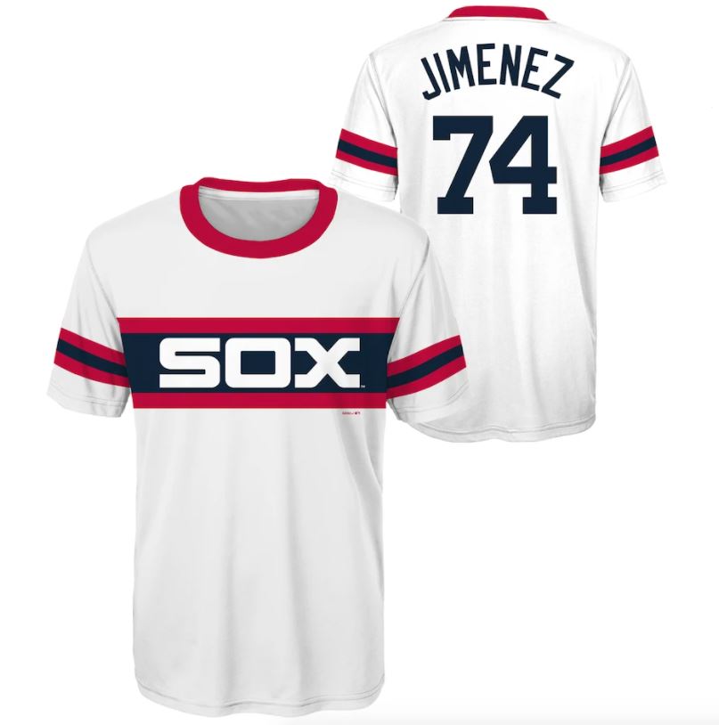 Nike Men's Replica Chicago White Sox Eloy Jimenez #74 Black Cool