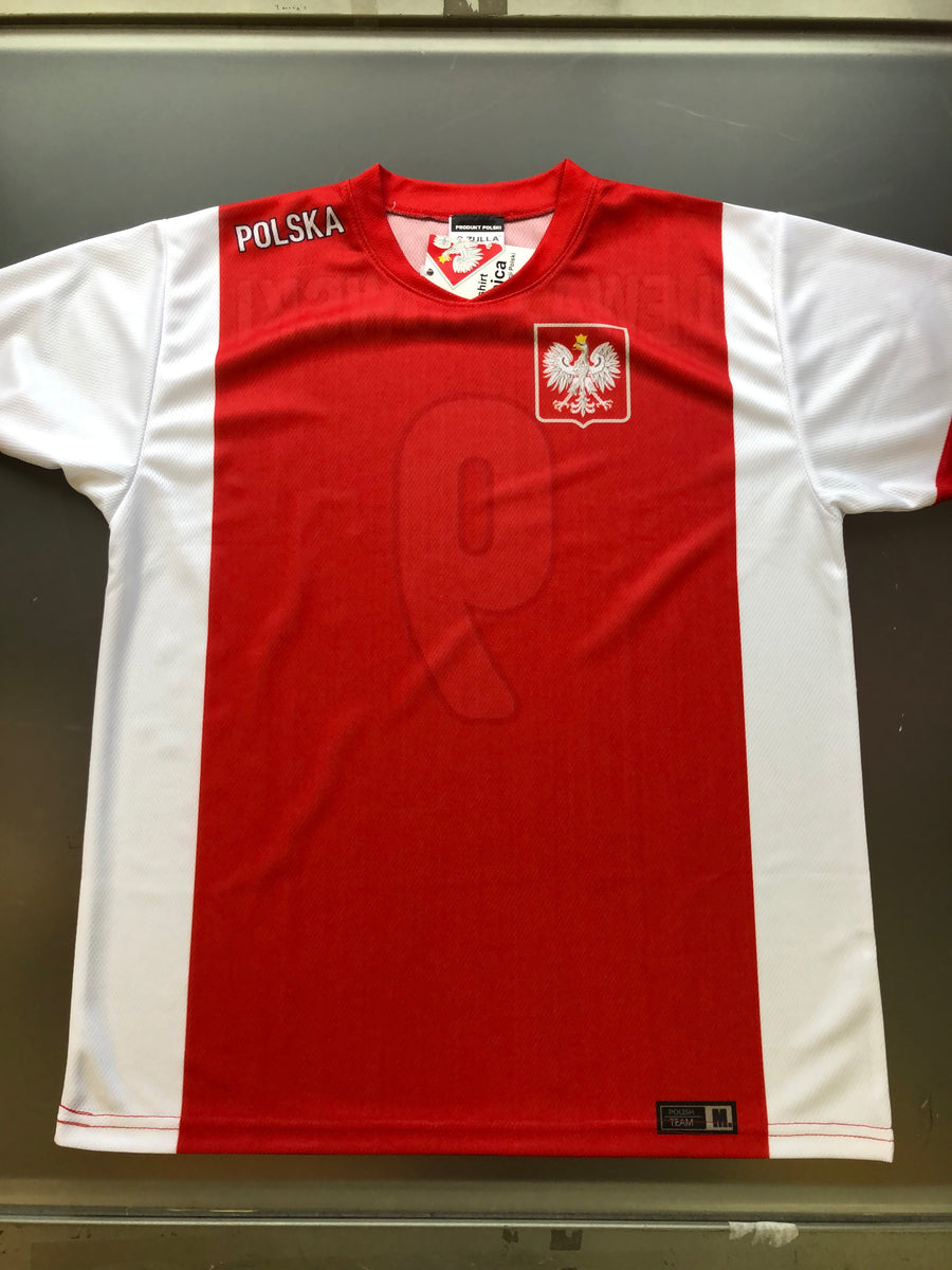 Mens Polska White Robert Lewandowski #9 Replica World Cup 2022 Jersey