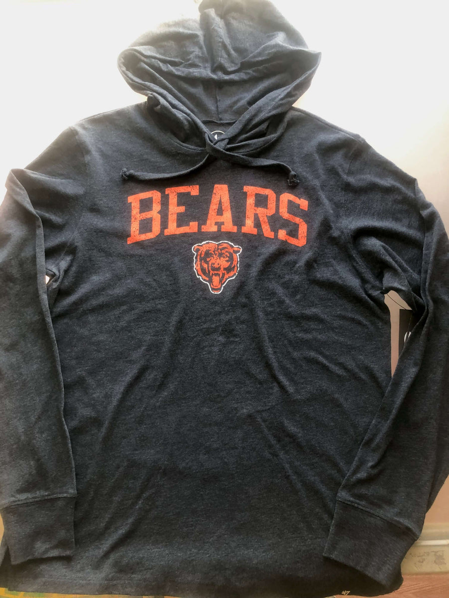 Men's Mitchell & Ness Navy Chicago Bears Washed Short Sleeve Pullover Hoodie