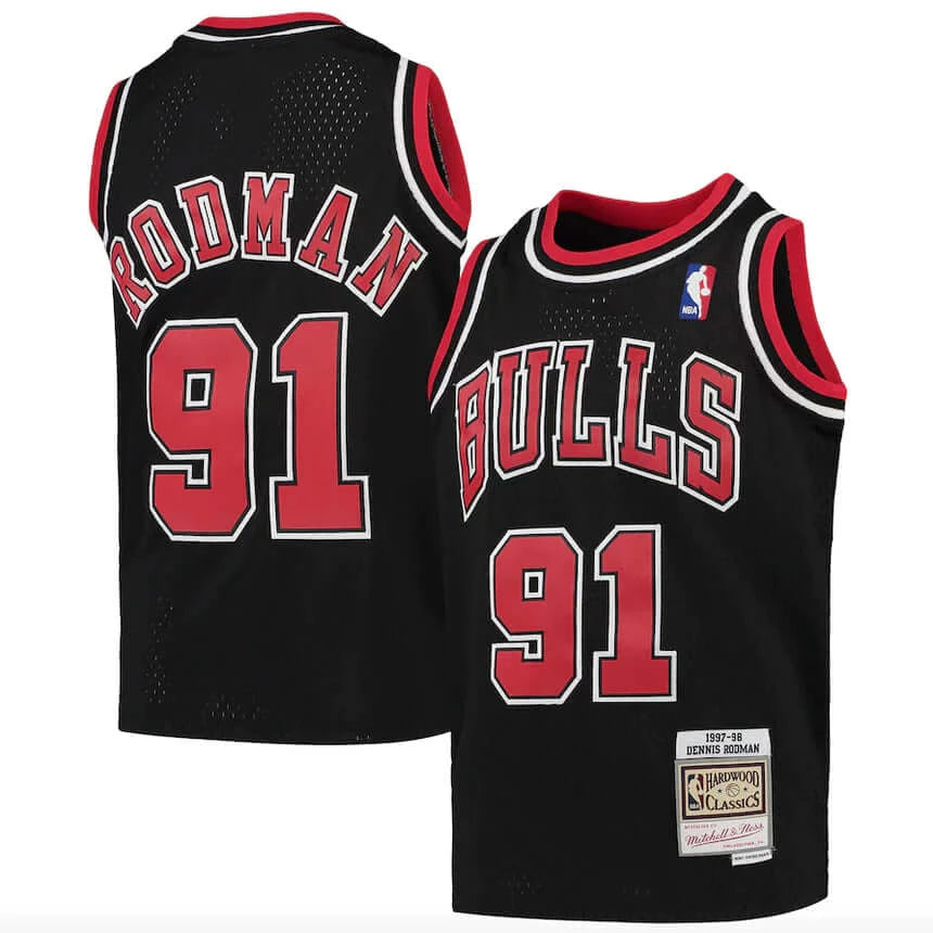 Mens Chicago Bulls Dennis Rodman adidas Red Hardwood Classics