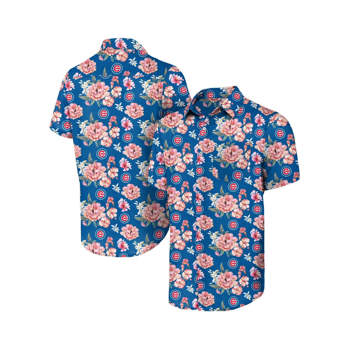 Chicago Bears FOCO Paradise Floral Button-Up Shirt - Cream