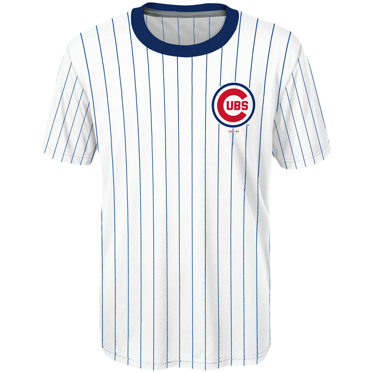 Cooperstown CHICAGO CUBS Blue Red Throwback V-Neck Baseball Jersey - Size  LARGE