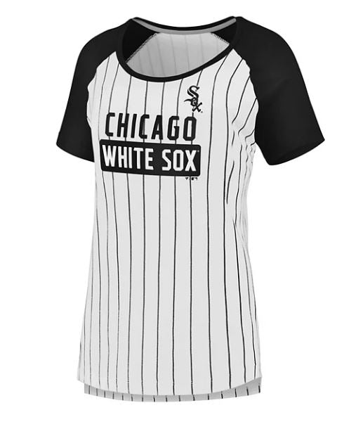Chicago White Sox Women's Sox Pinstripe w/ Navy/Red Trim and