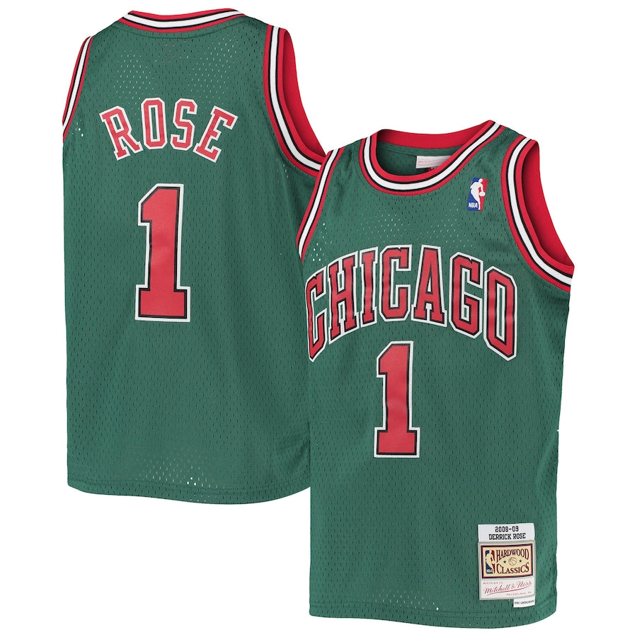 Mitchell & Ness Derrick Rose Chicago Bulls Green Hardwood Classics 2008-09 Authentic Jersey