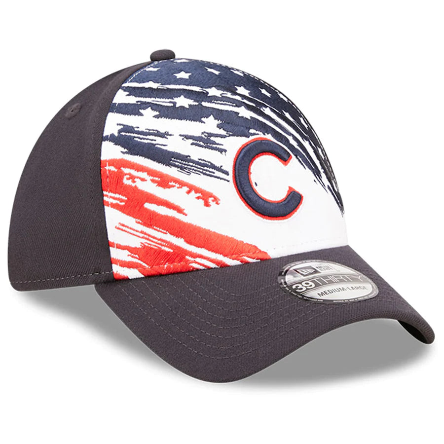 Men's New Era Chicago Cubs 2023 4th of July Collection 39THIRTY Navy Flex  Fit Cap