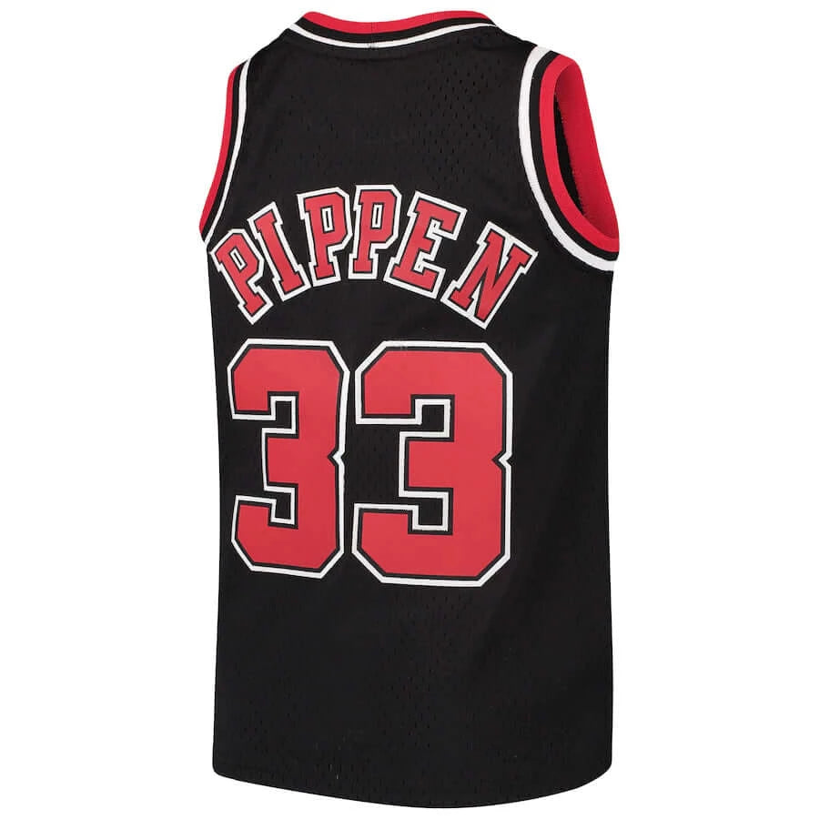 75th Anniversary Pippen#33 Bulls Flyers Black NBA Jersey - Kitsociety
