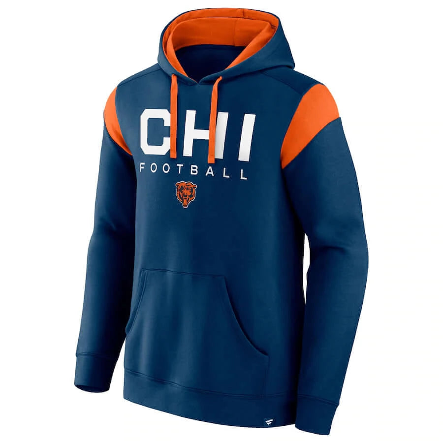 Chicago Bears Sweater Adult Medium Gray Blue Hoodie Sweatshirt