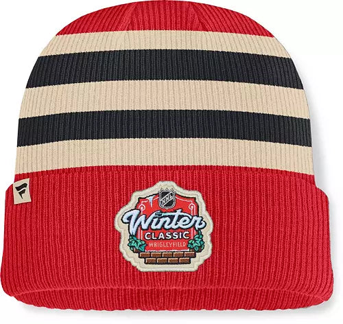 Chicago Blackhawks 2025 Winter Classic NHL Adult Red Cuffed Knit Beanie