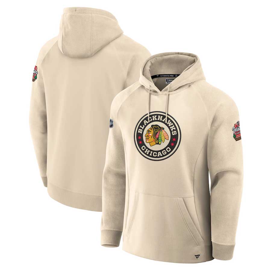 Blackhawks 2025 Winter Classic Authentic Pro Men's Off-white Hoodie