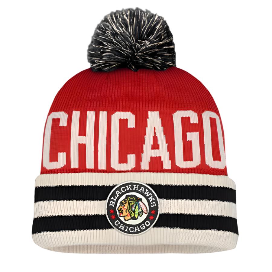 Chicago Blackhawks 2025 Winter Classic Knit Pom Hat