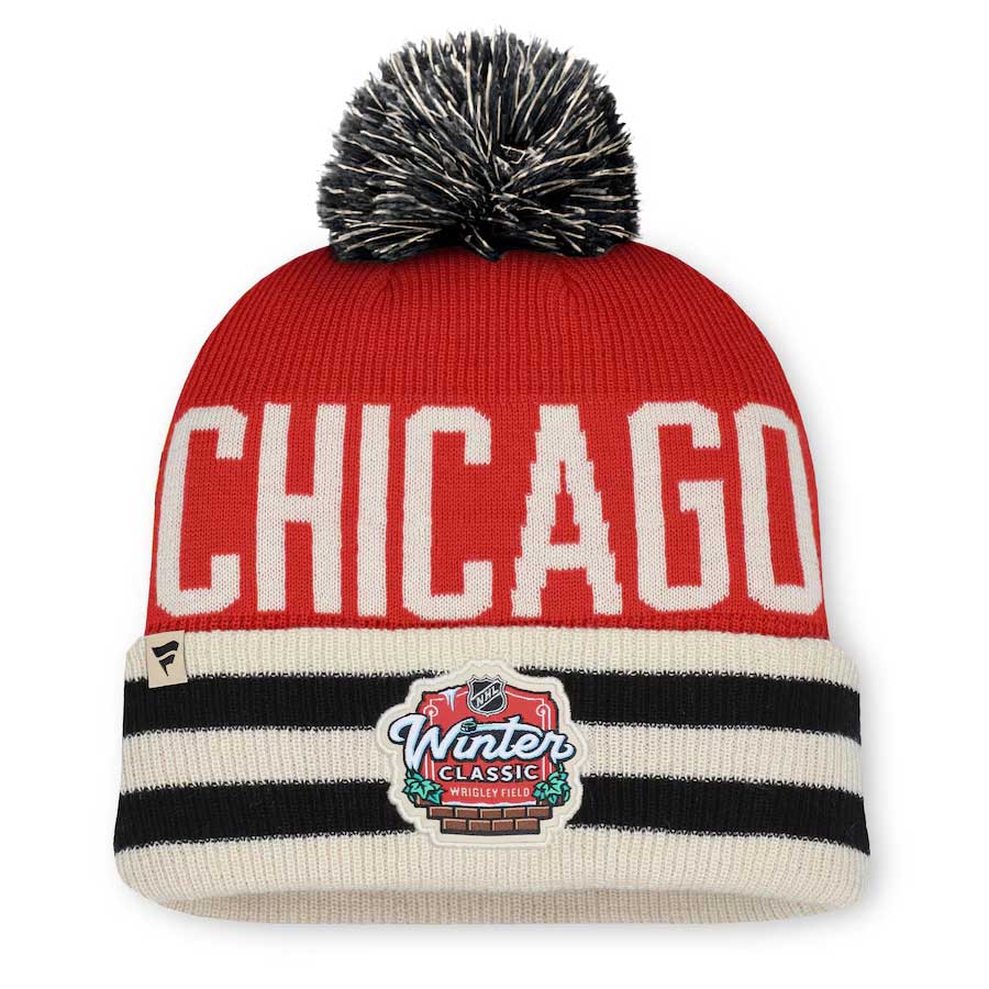 Chicago Blackhawks 2025 Winter Classic Knit Pom Hat