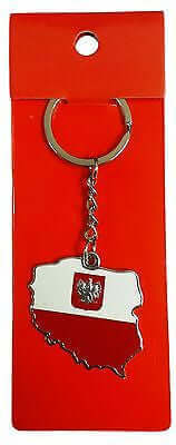 Bulk of Poland Polska Country Flag Keychain Red and White Polish Key C ...