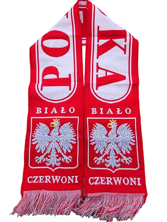 Bulk of Polska Poland National Pride "Bialo Czerwoni" Scarf - White & Red Generic MADE IN POLAND 12 Pack