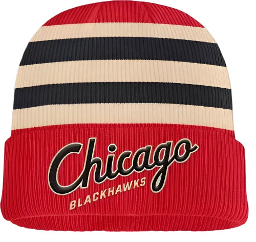 Chicago Blackhawks 2025 Winter Classic NHL Adult Red Cuffed Knit Beanie