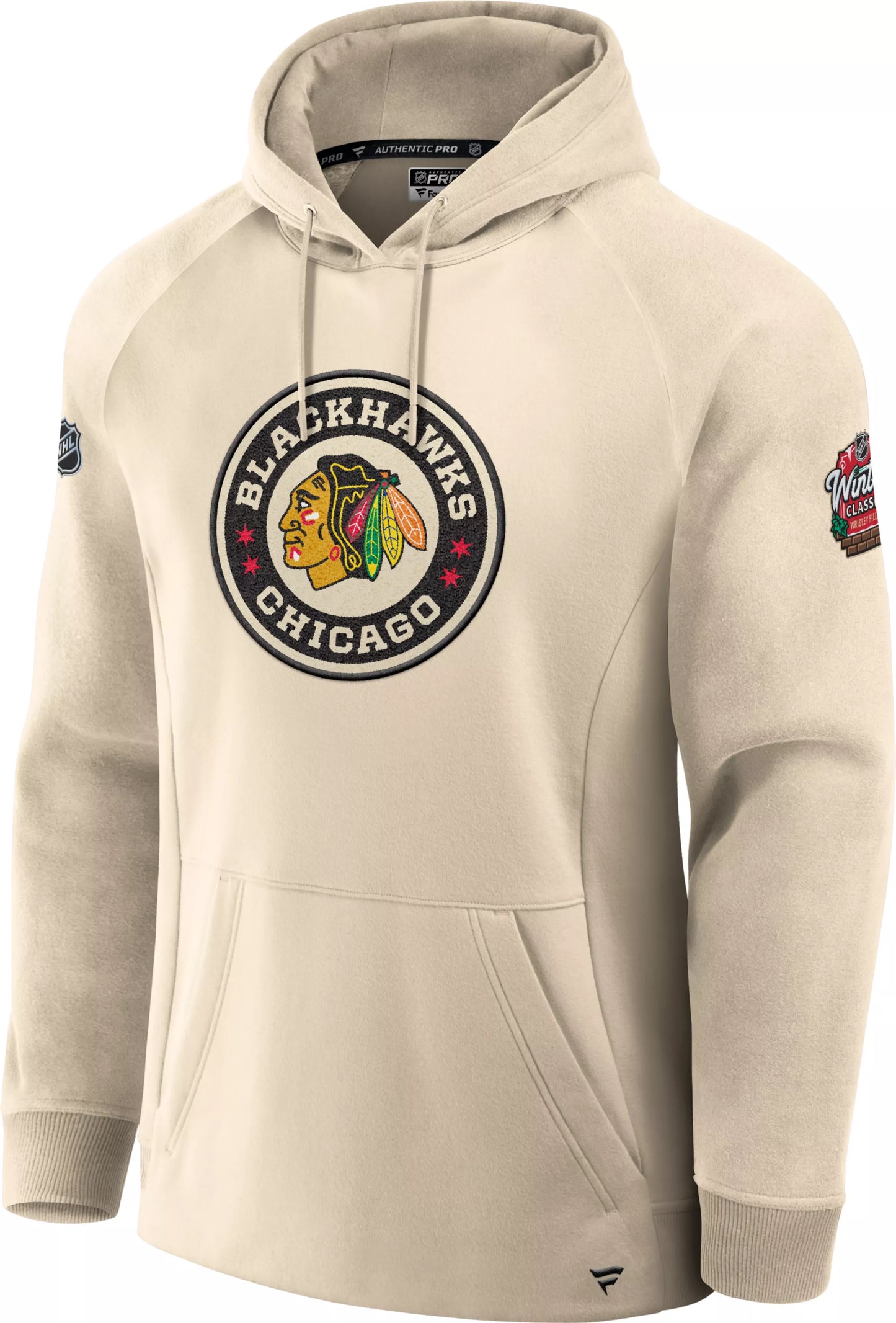 Blackhawks 2025 Winter Classic Authentic Pro Men's Off-white Hoodie