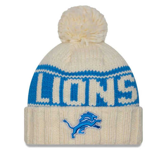 Detroit Lions NFL On-Field Colaction 2024 Cold Weather Chrome Pom Knit Hat for Women's