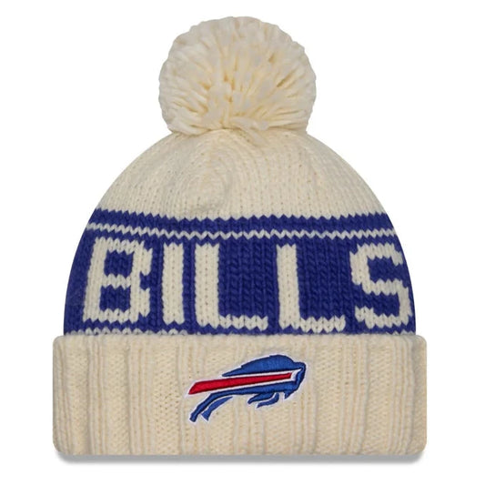 Buffalo Bills NFL On-Field Collection 2024 Women's Cold Weather Chrome Pom Knit Hat