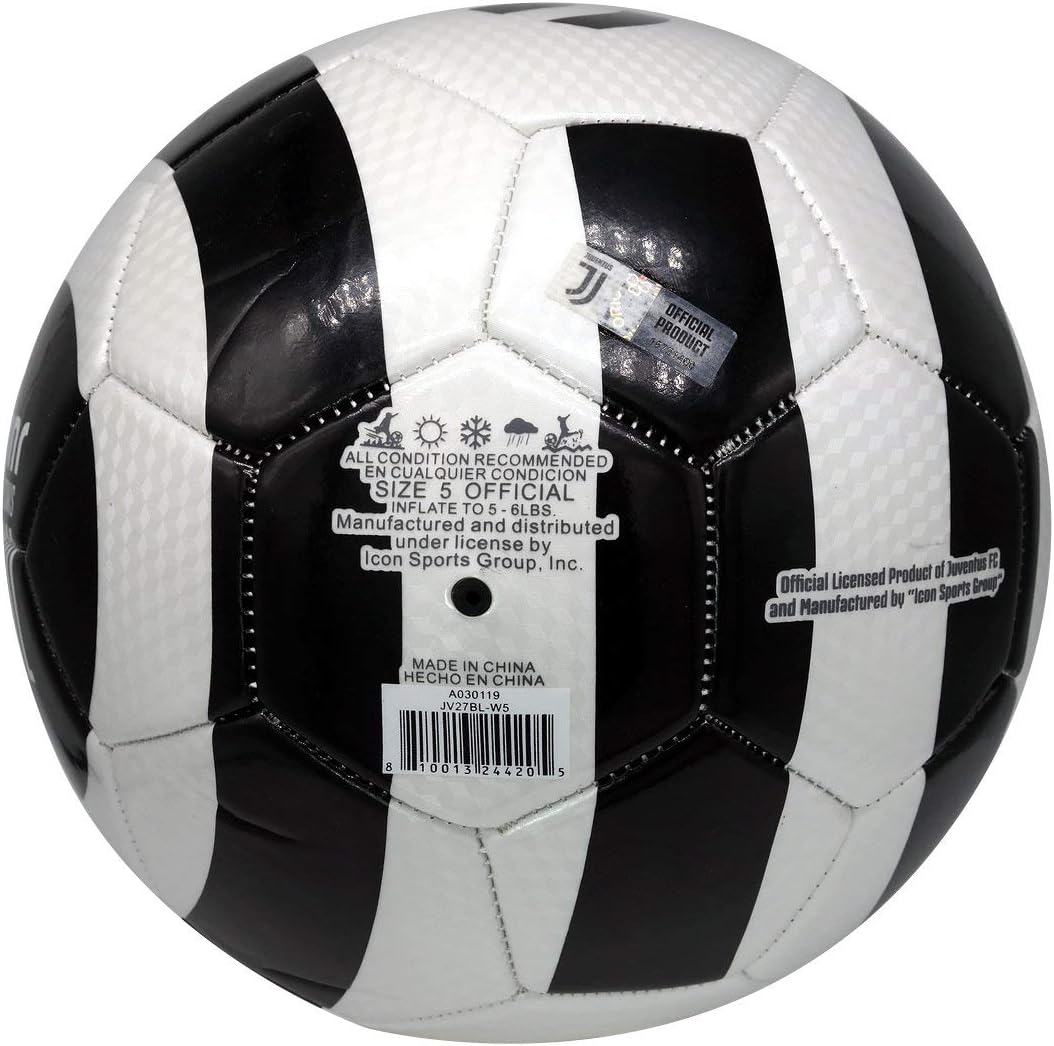 Regular Size 5 Soccer Ball Juventus Black and White Officially Licensed