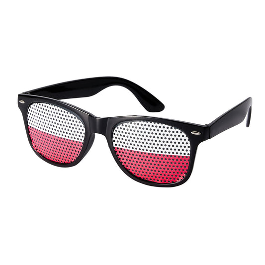 Polish Glasses Flag Print Lightweight Polska Celebration Event Fun