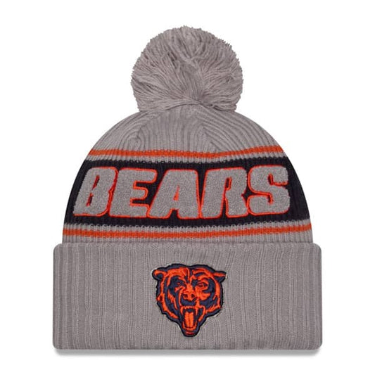 Chicago Bears 2024 NFL Sideline New Era Sport Knit Hat Gray with Bear