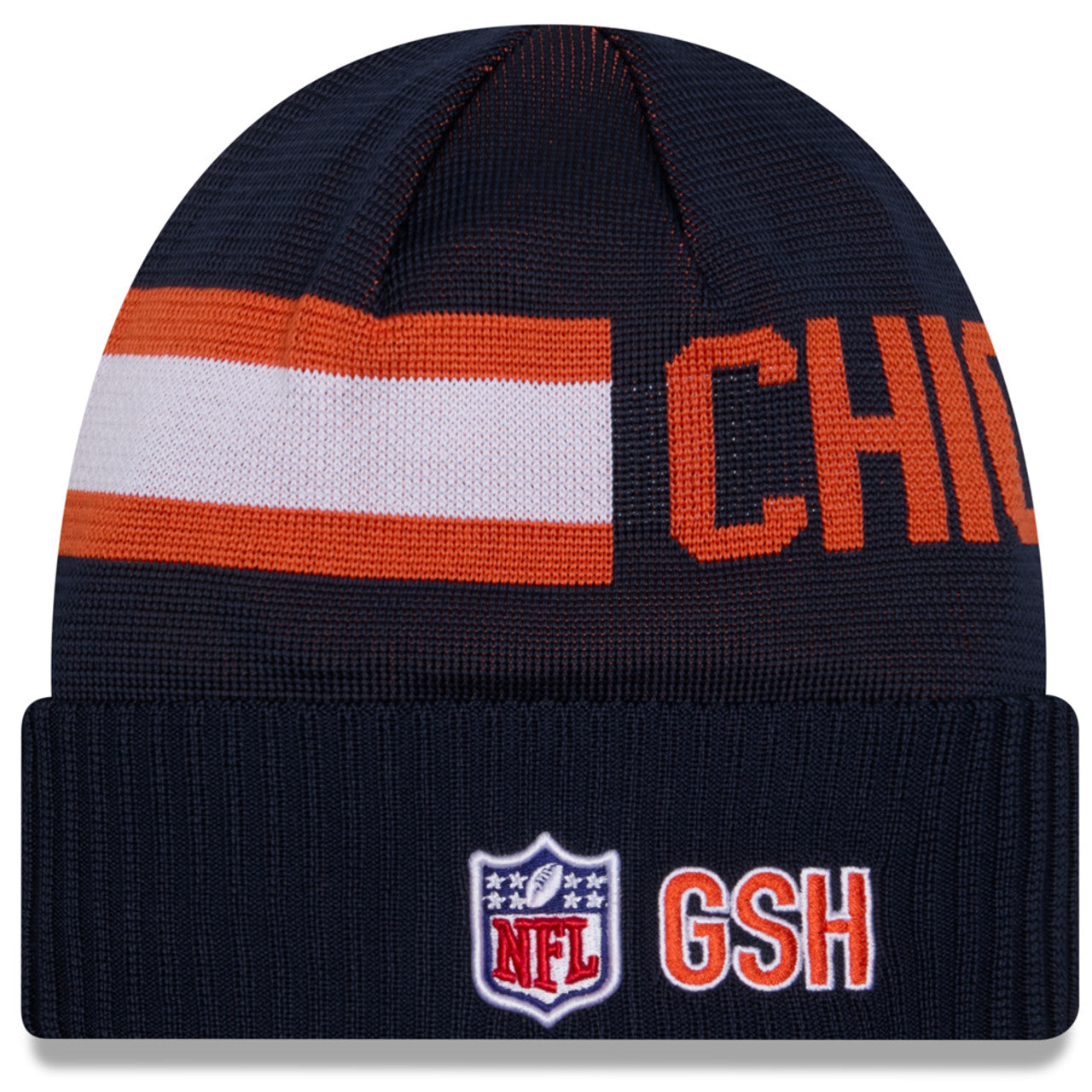 New Era Chicago Bears Navy Blue 2024 Sideline Tech Mens Knit Hat