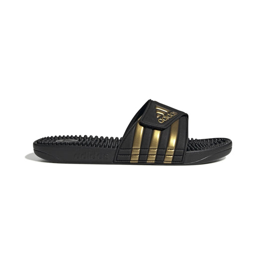 Adidas Adissage Slides - Black & Gold