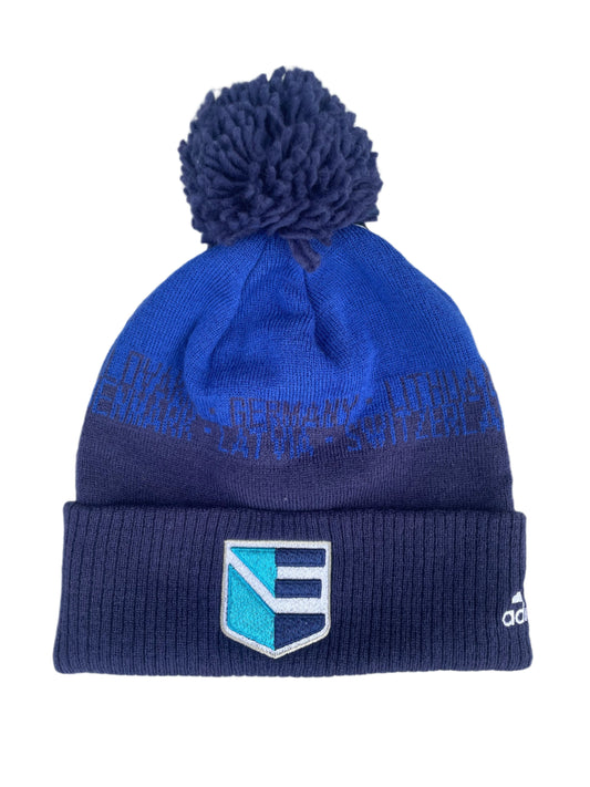 Adidas Men's Team Europe Cuff Pom Knit Hat - World Cup of Hockey 2016