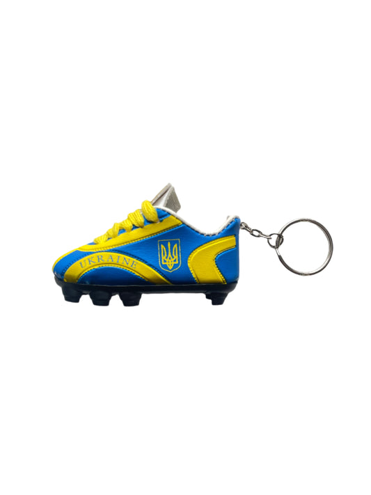 Ukraine Key Chain Soccer Shoe With Emblem