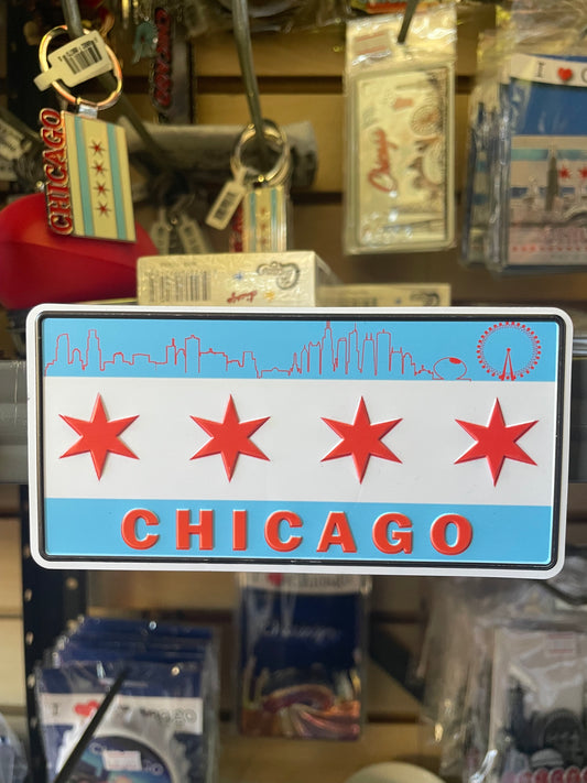 Chicago Magnet Souvenir - Chicago Flag