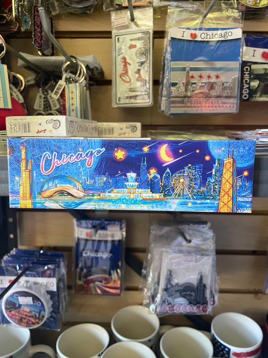 Chicago Magnet Souvenir - Starry Skyline