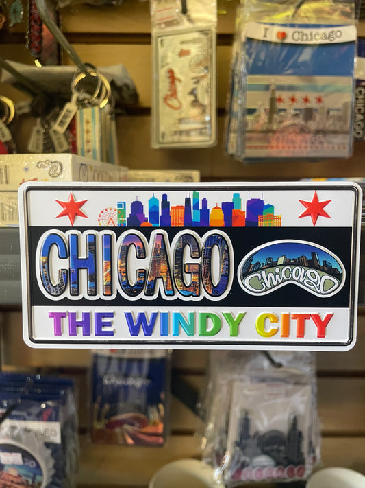 Chicago Magnet Souvenir - The Windy City - Rainbow