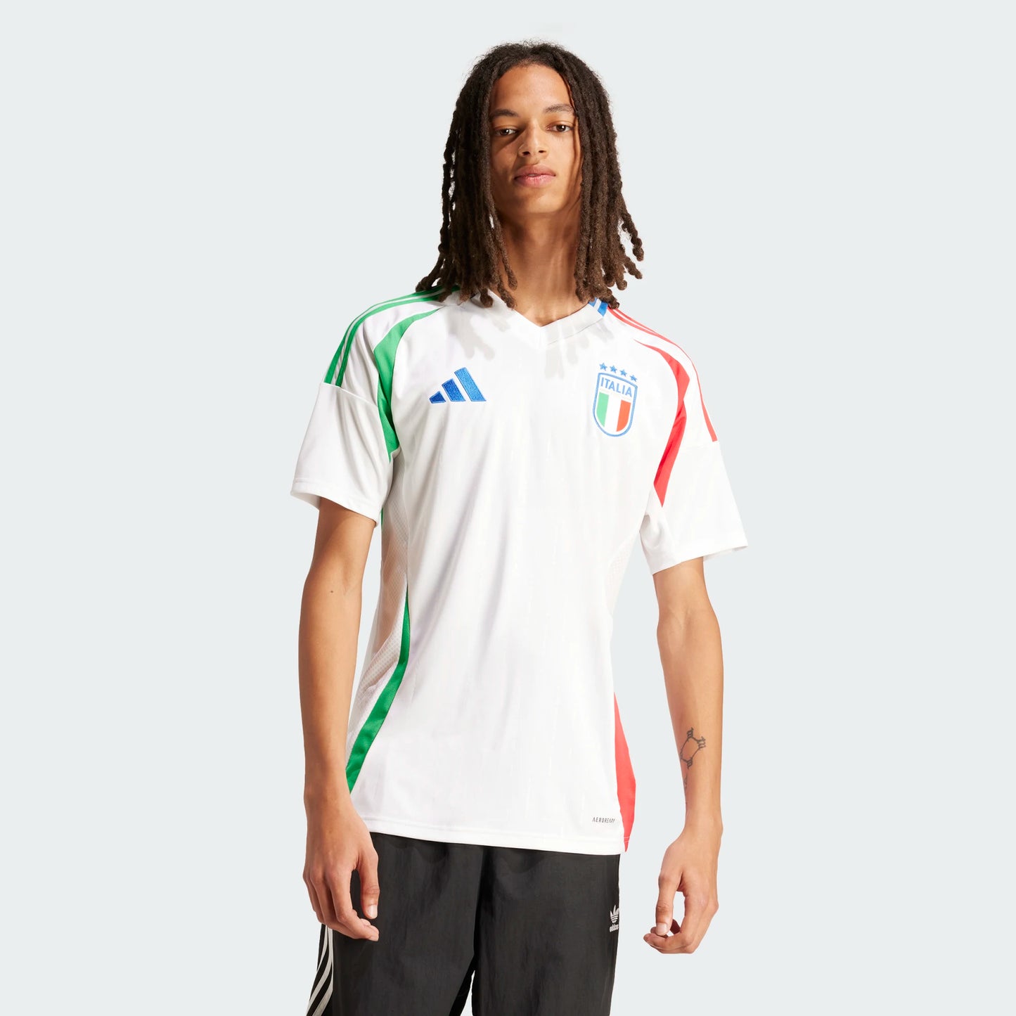 Adidas Men Adult Soccer Italy 2024 Away Jersey - White