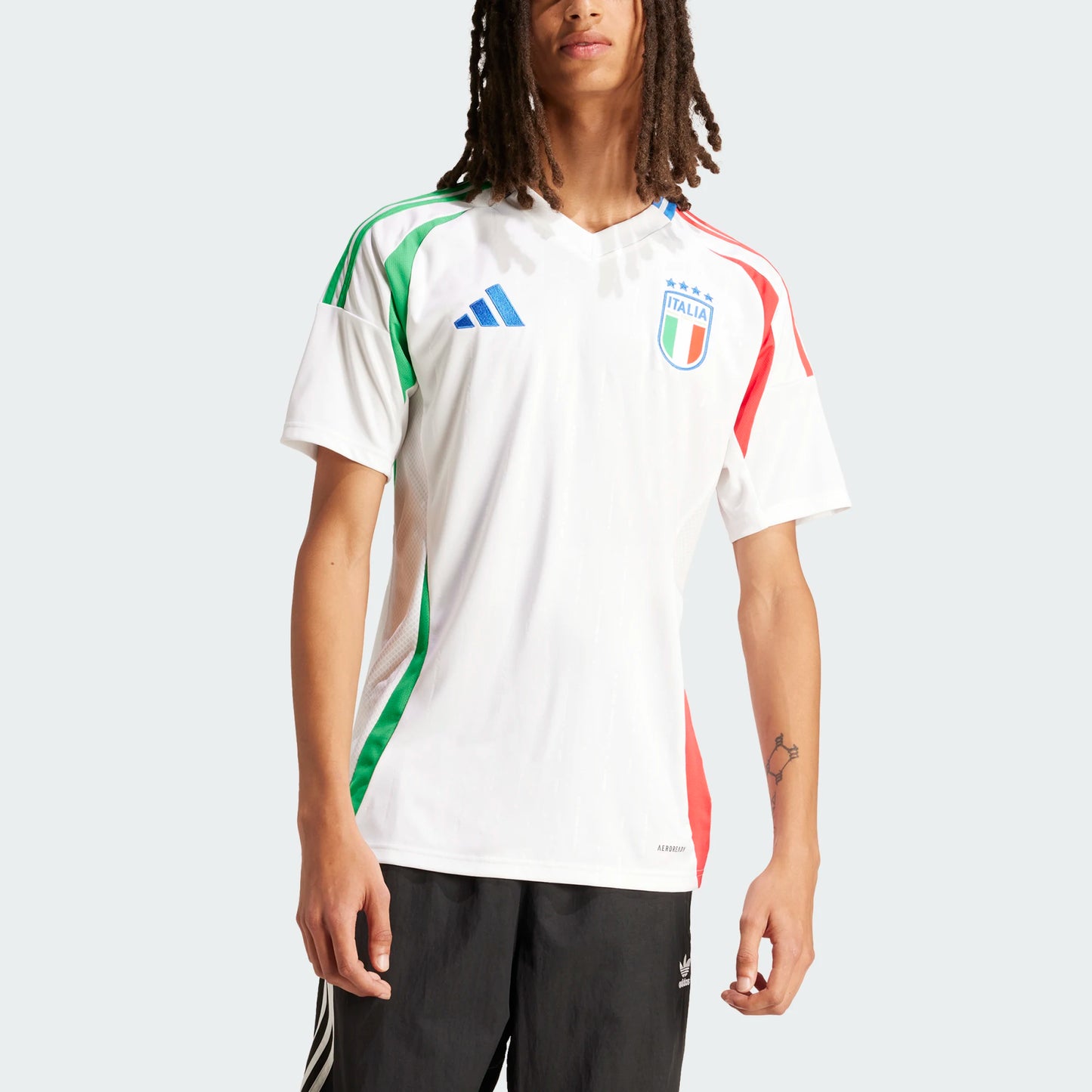 Adidas Men Adult Soccer Italy 2024 Away Jersey - White