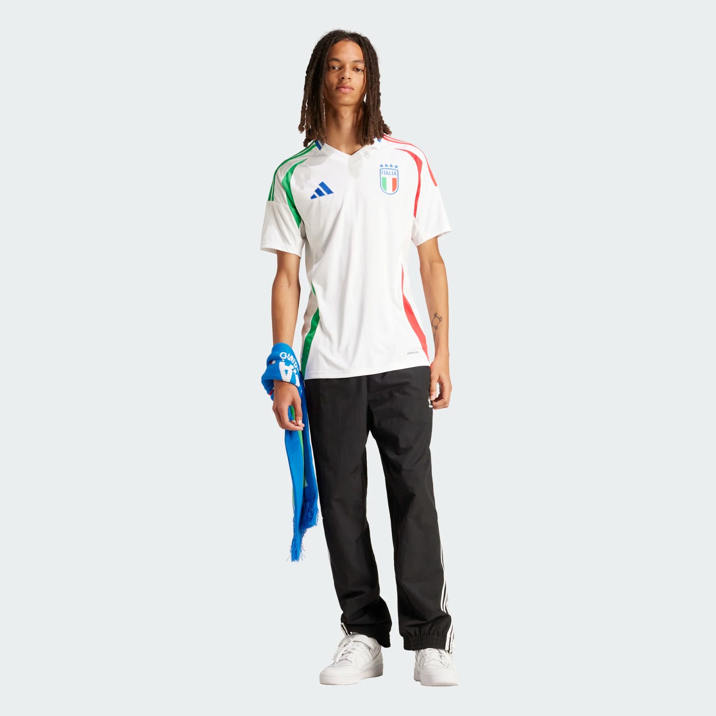 Adidas Men Adult Soccer Italy 2024 Away Jersey - White