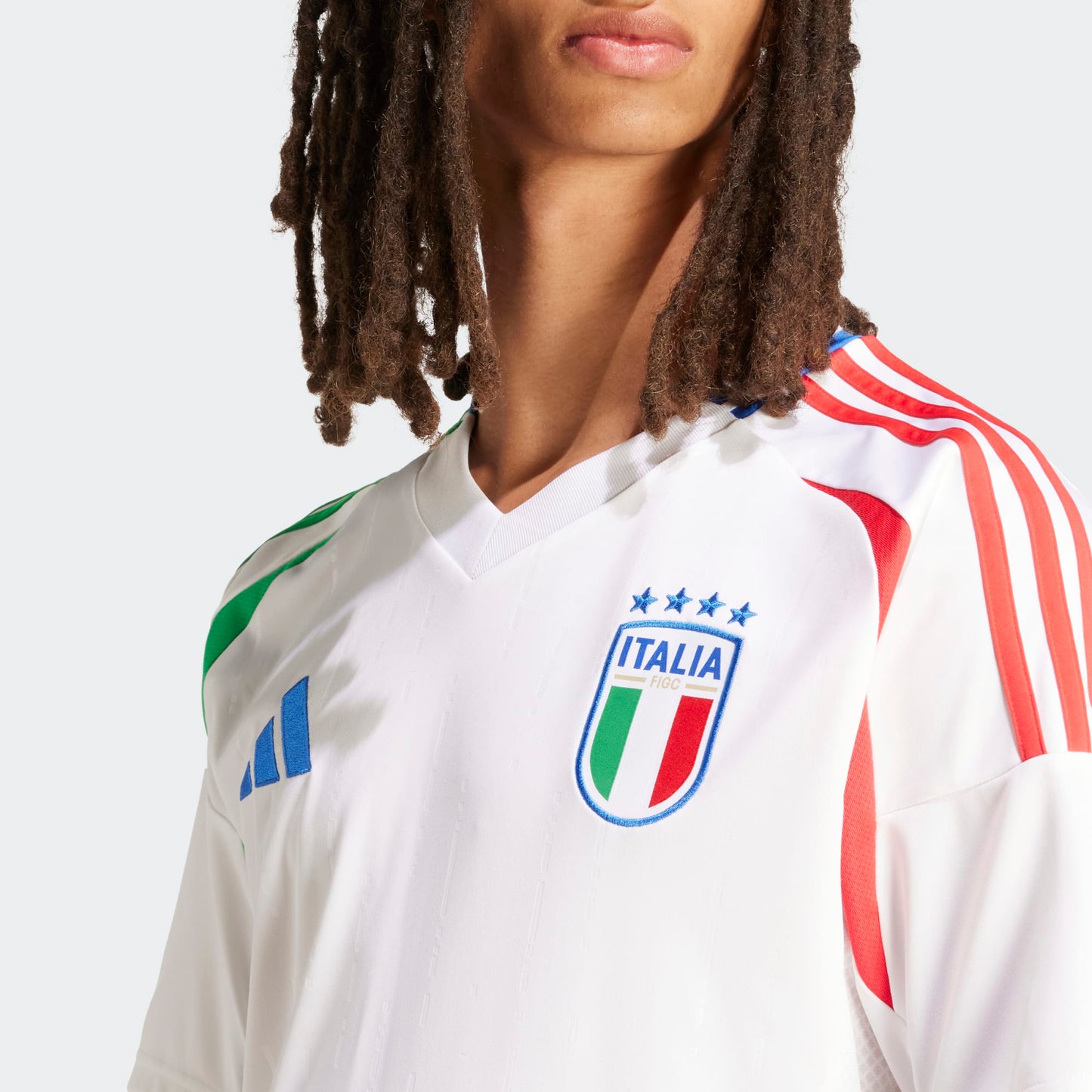 Adidas Men Adult Soccer Italy 2024 Away Jersey - White