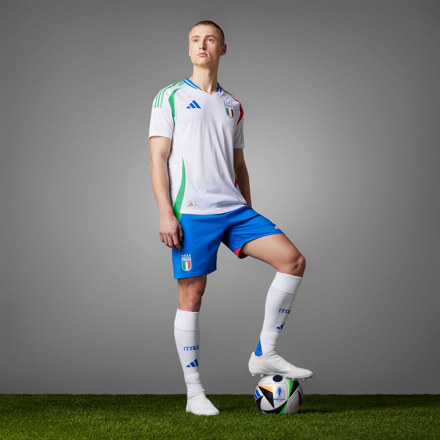 Adidas Men Adult Soccer Italy 2024 Away Jersey - White HEAT.RDY