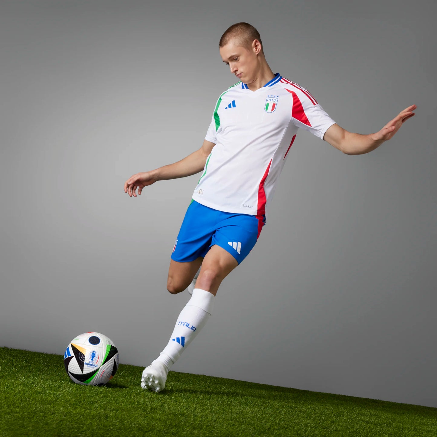 Adidas Men Adult Soccer Italy 2024 Away Jersey - White HEAT.RDY