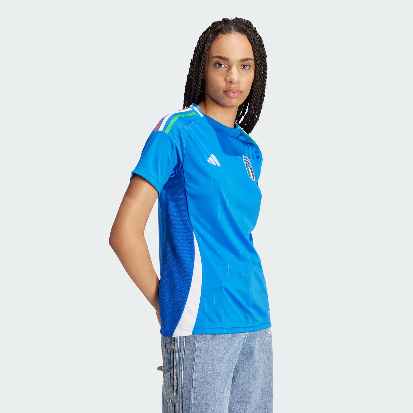 Adidas Women's Adult Soccer Italy 2024 Home Jersey - Blue