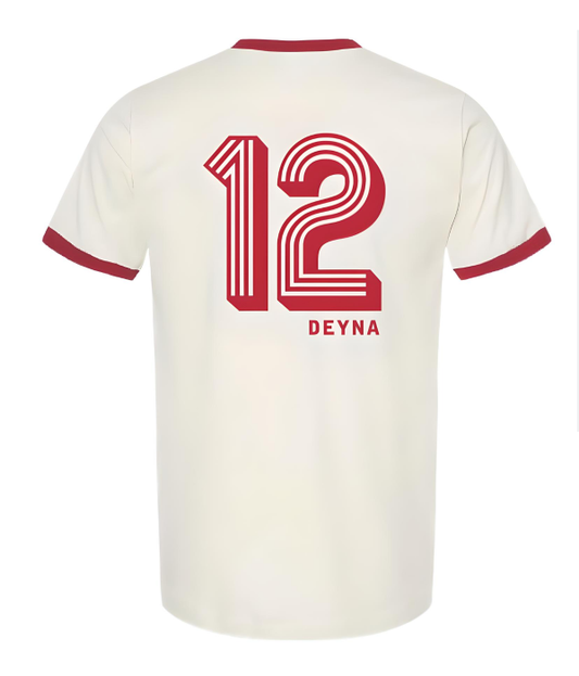 Deyna #12 T-Shirt Polska With Eagle Old School Polish Soccer Player Poland Jersey Style