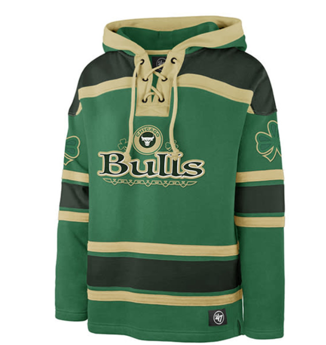 Chicago Bulls Kelly McLucky Superior Lacer Hoodie - St. Patrick's Day