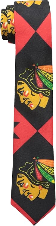 Chicago Blackhawks Tie - Patches Ugly Printed - NFL