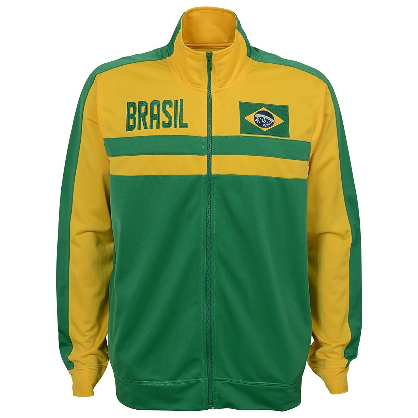 Youth International Soccer Brazil Track Jacket Football Brasil Embroidered Zip