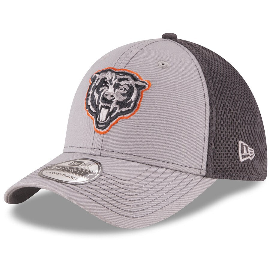 New Era Chicago Bears Mens Grey Grayed Out Neo 39THIRTY Flex Hat