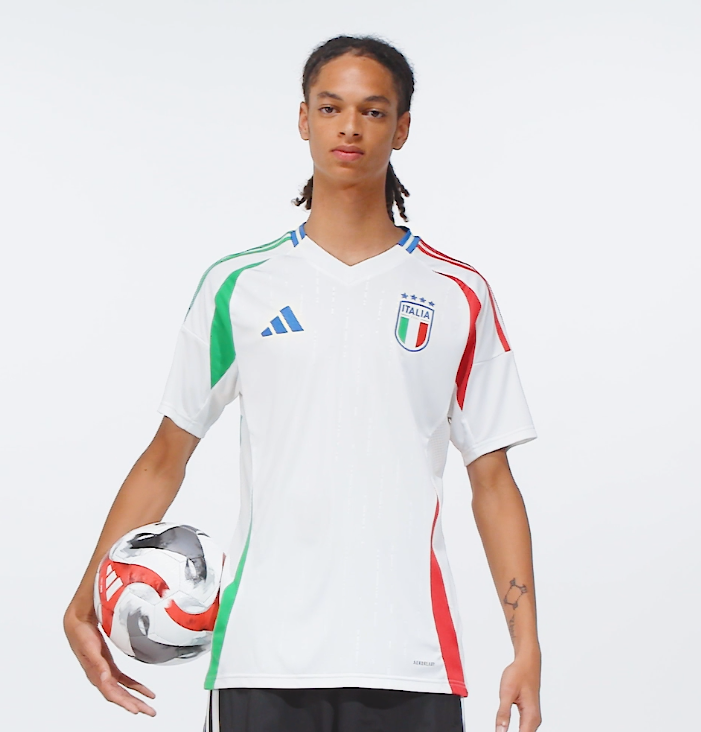 Adidas Men Adult Soccer Italy 2024 Away Jersey - White