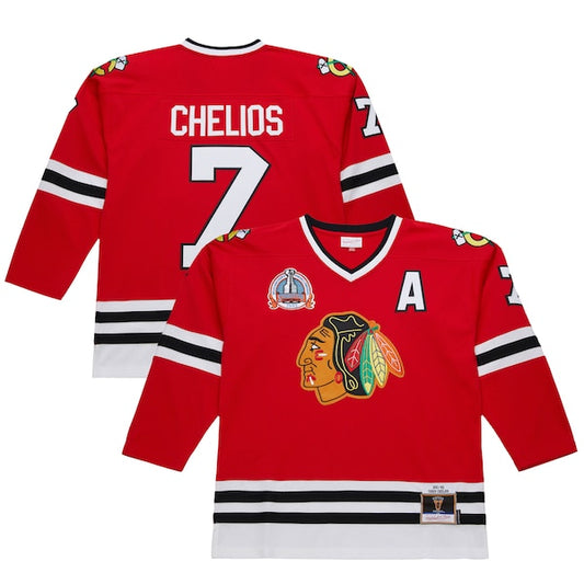 Chicago Blackhawks 1991 Chris Chelios Red Retro Youth Jersey