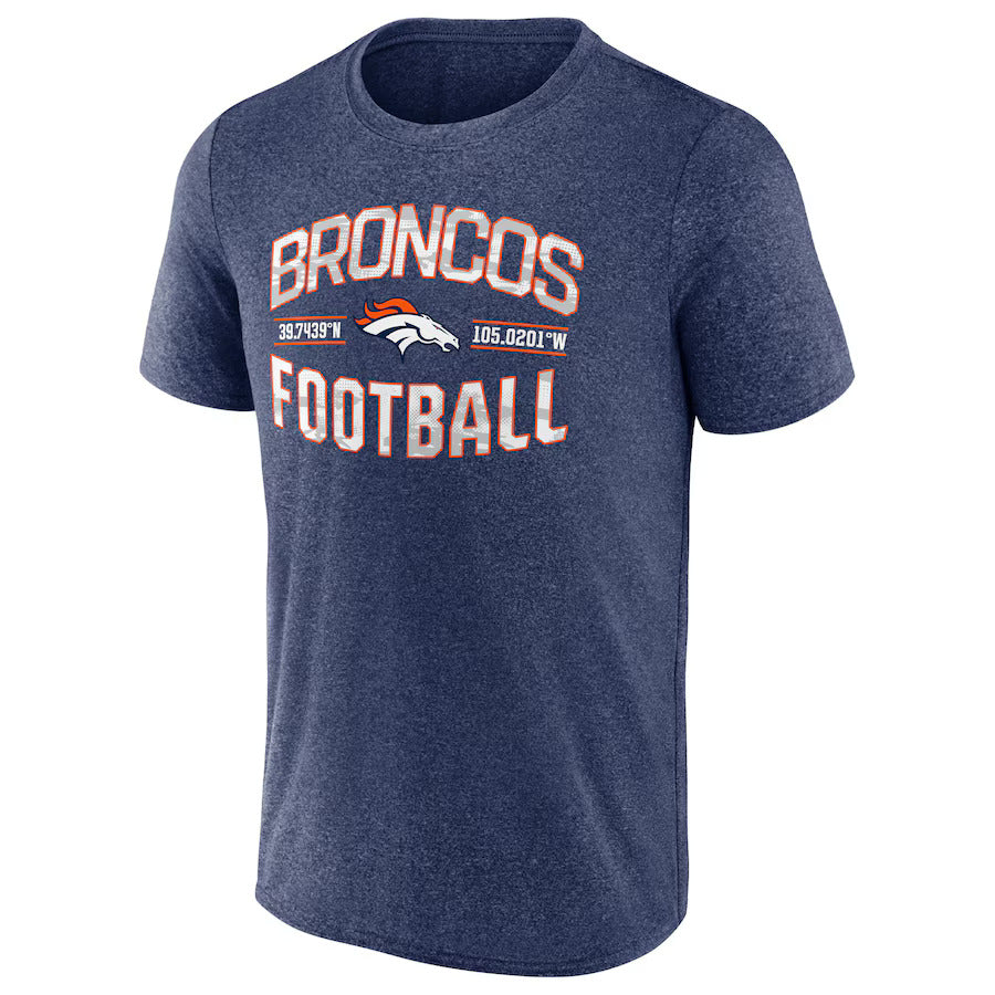 Men's Fanatics Heathered Navy Denver Broncos Want To Play T-Shirt