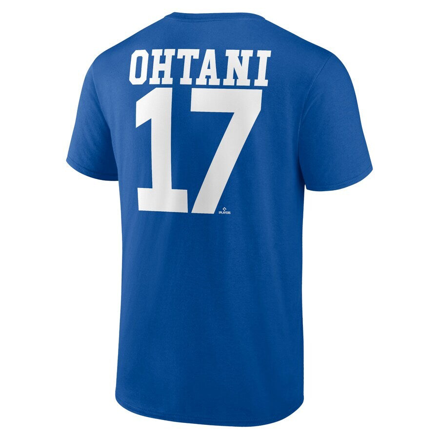 Men's Fanatics  Los Angeles Dodgers Shohei Ohtani Profile Name & Number T-Shirt