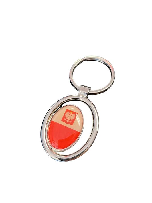 Poland Keychain Oval Polska Designs